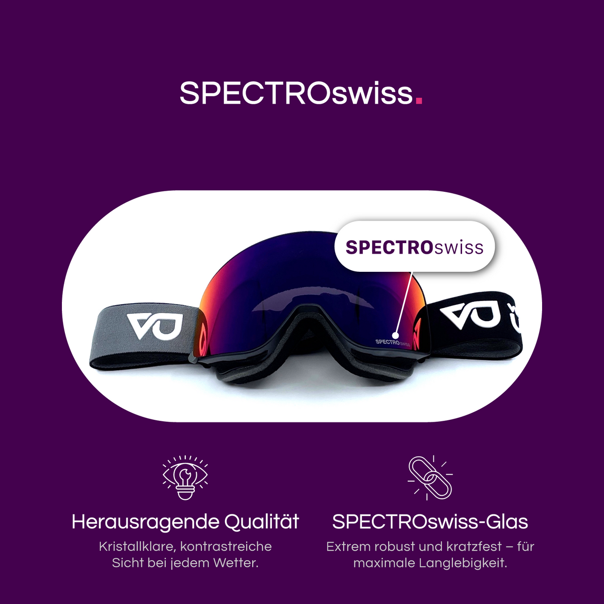 Infografik: SPECTROswiss-Glas, Blaze in Violett
